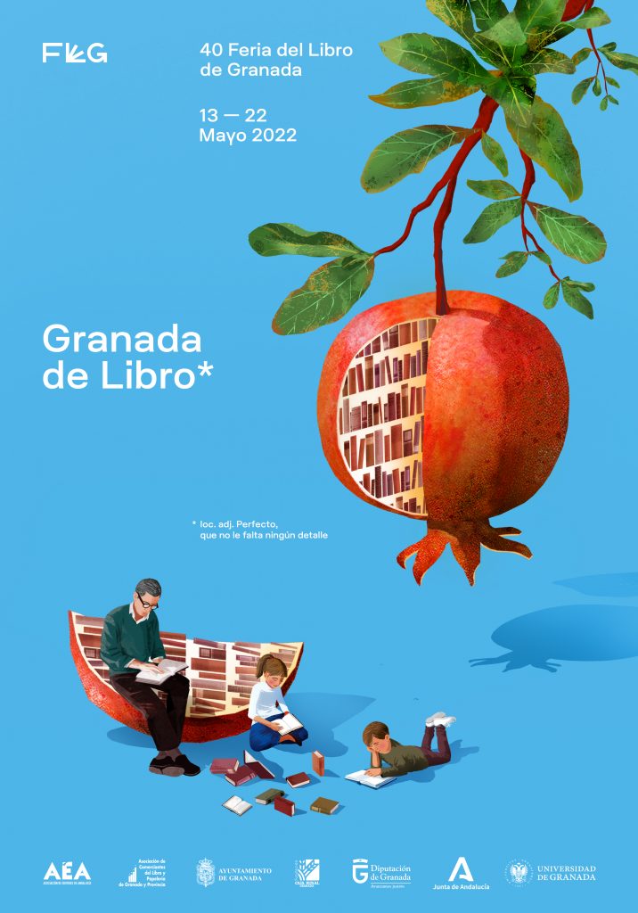 Imagen del Cartel Oficial de la 40 Feria del Libro de Granada, por Eva Vázquez